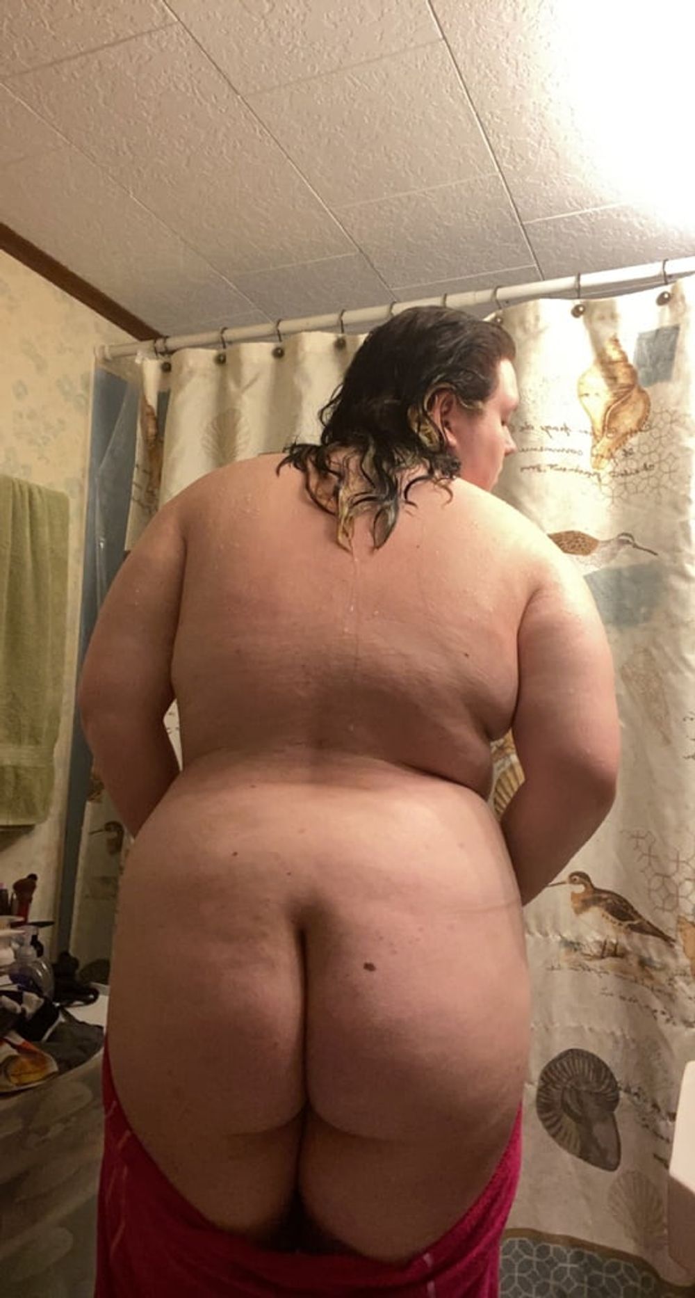 Sexy 18 year old teen BBW Lilac takes hot wet shower photos #39