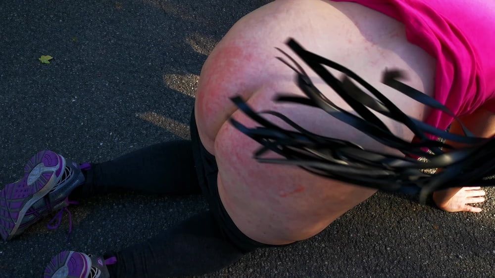 Ass spanking in the middle of the road #3