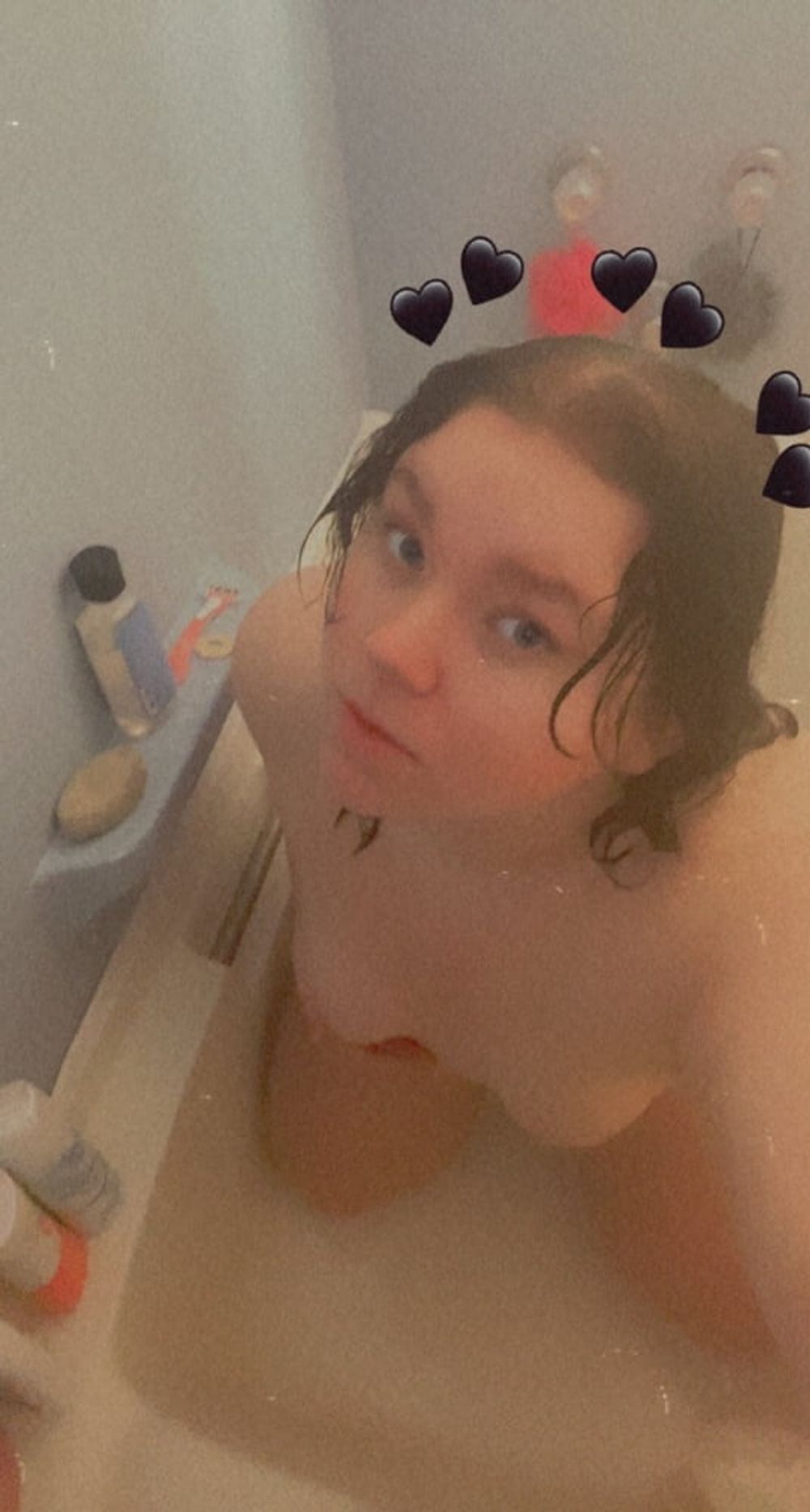 Sexy 18 year old teen BBW Lilac takes hot wet shower photos #15