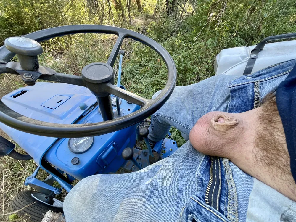 My tiny dick on my tractor #6