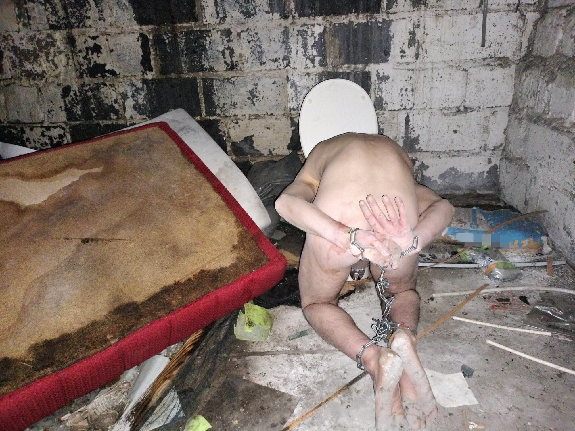 Young GAY slave in abandoned place 3 #8