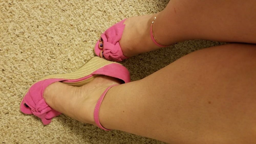 Playing in my shoe closet pretty feet heels flats milf  wife #51