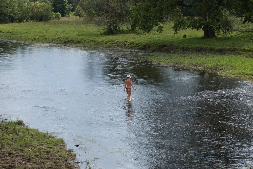 Nude in river's water #41