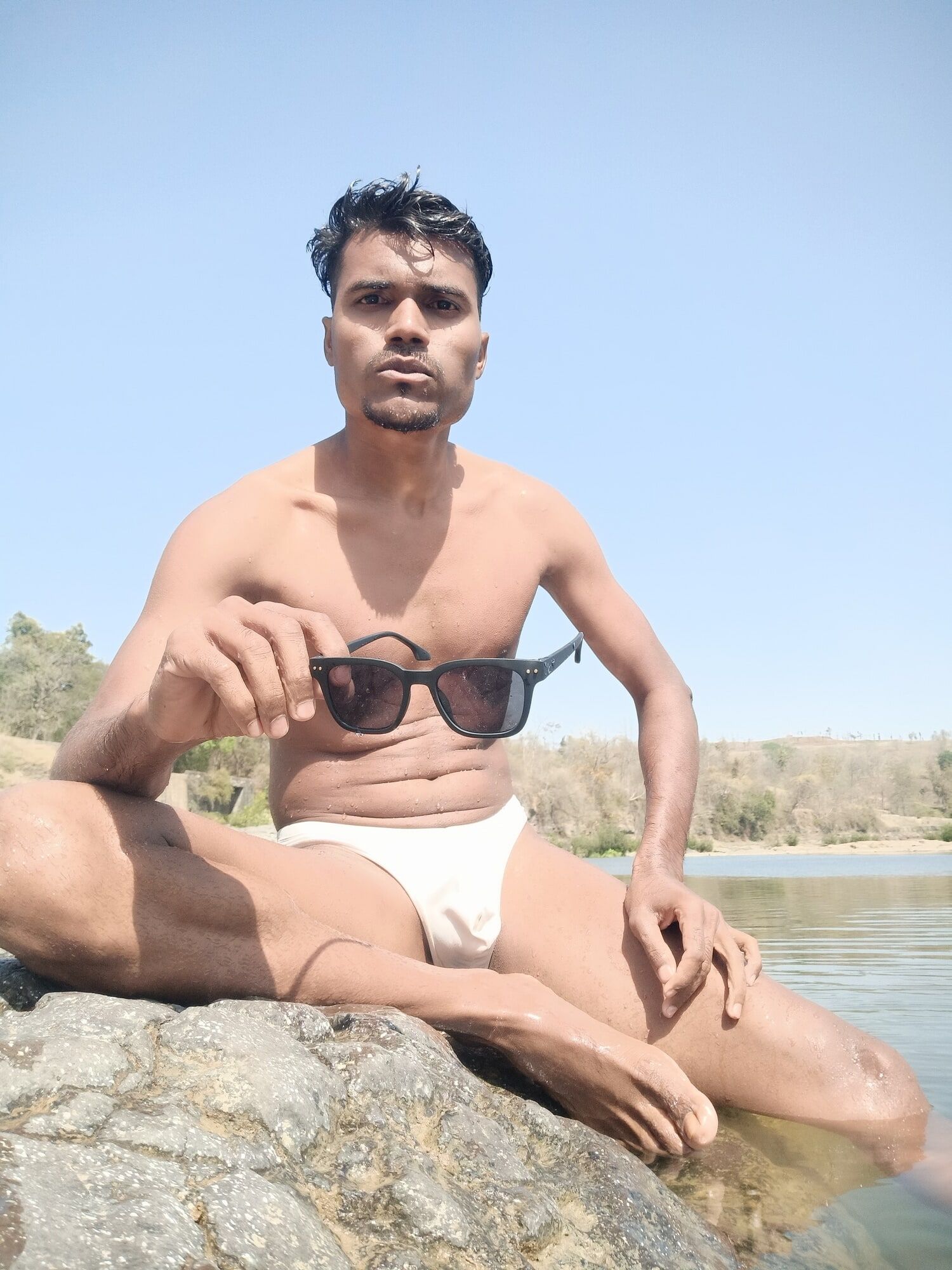 Sanju gamit on river advanture hot and sexy looking in man  #47