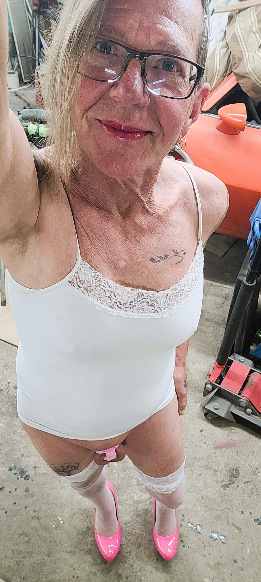 caged sissy showing off #9