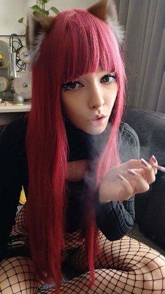 Adorable Alt Girl smoking a cig #11