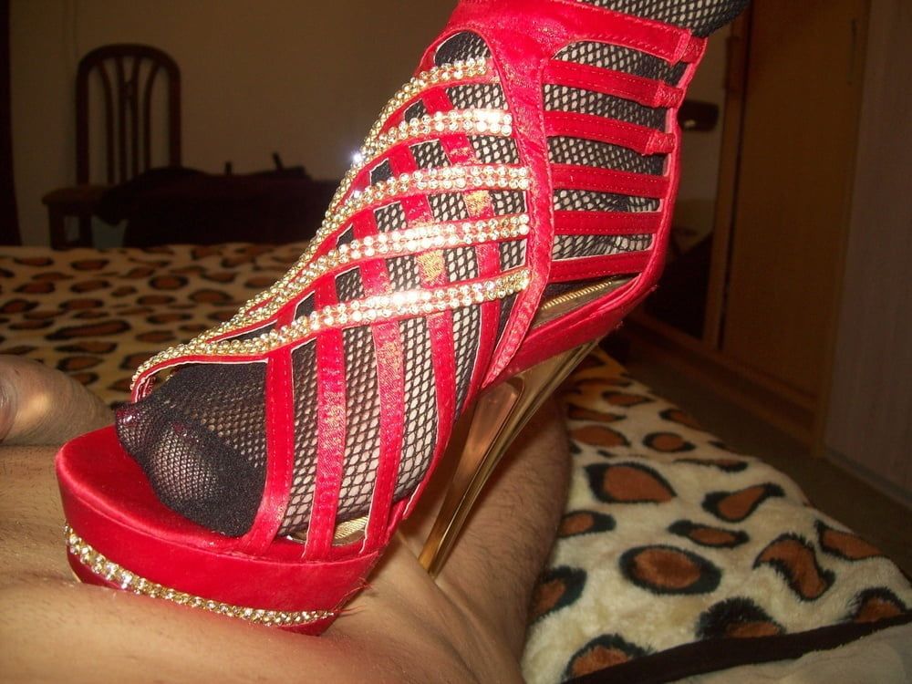 High heels Red corset #24