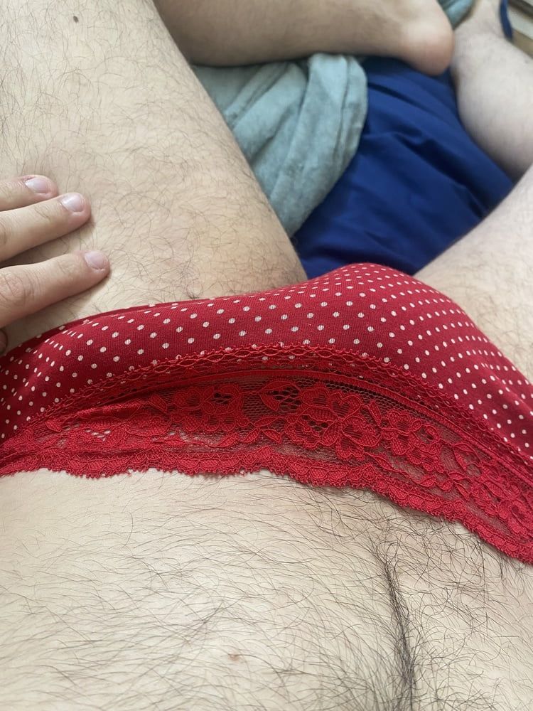 Young guy in mums panties 