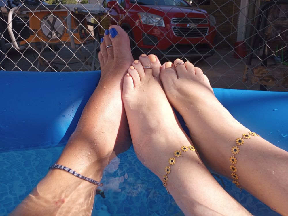 Our feet in the pool #20