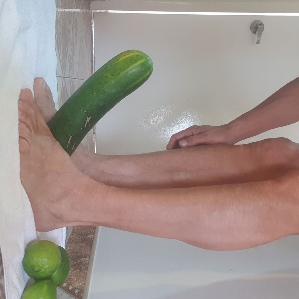 Huge veggie for anal insertion #12