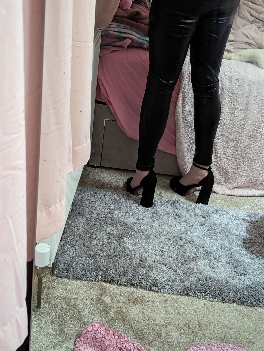 New 5 inch heels and tight shiny leggings #6