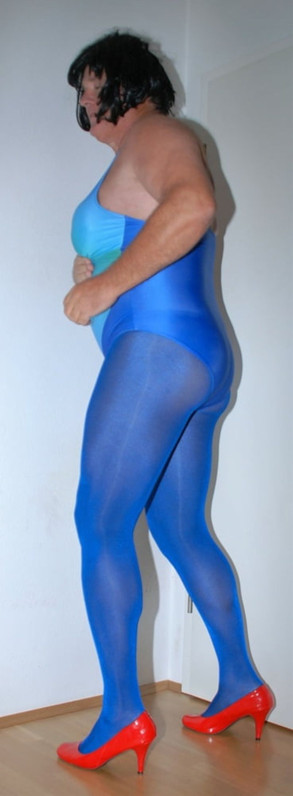 Swimuite blue with Tights blue #9