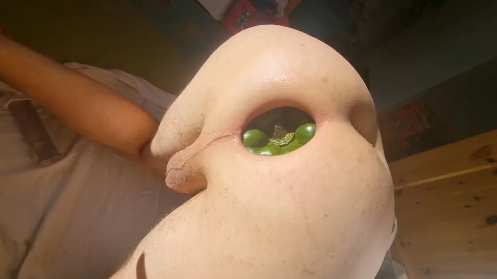 Giant pepper in my hungry asshole pt.1 #4