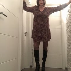 Nicki-Crossdress seksi ljetna haljina, najlonke i čizme