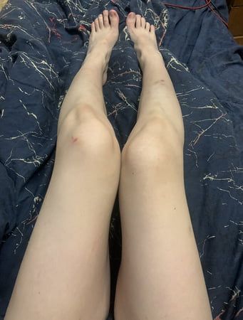 Smooth thin twink femboy legs