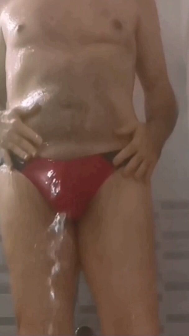 HOT WET RED THONG #10