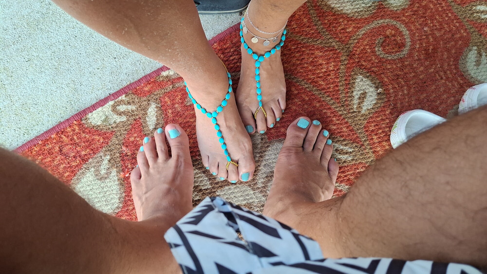 Showing our toes and some foot jewelry #7