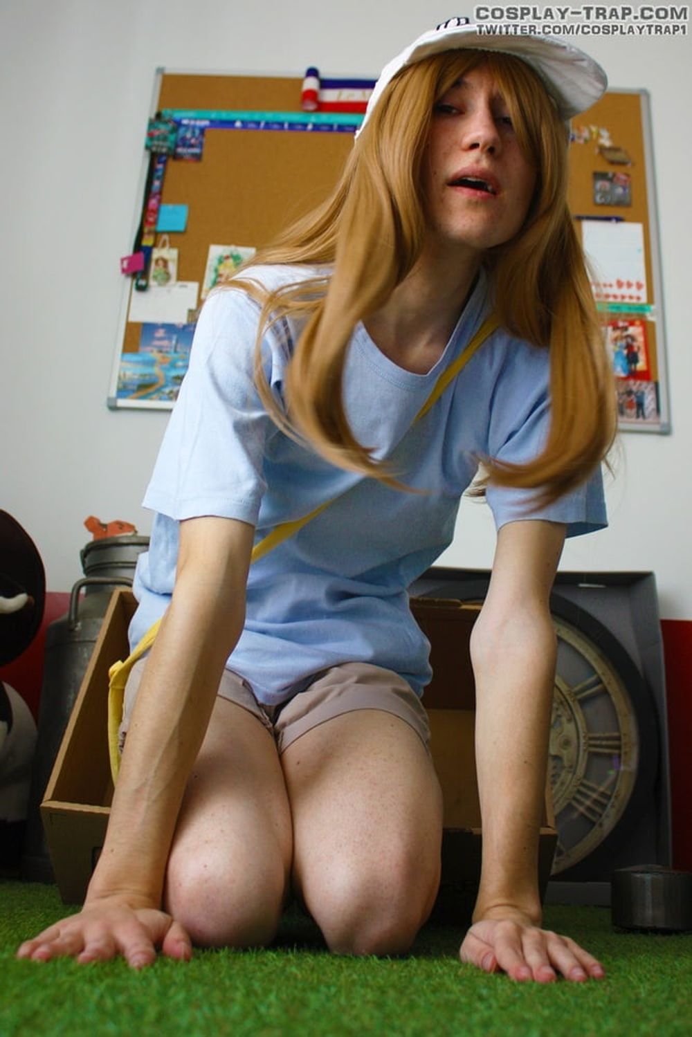  Crossdress cosplay Platelet-Chan ass tease #3