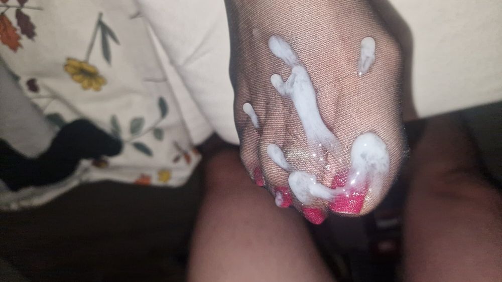 Semen on wife&#039;s feet all the time #32