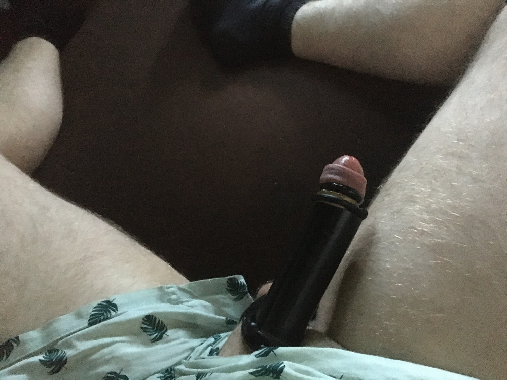 Balls With Rings And Cock With Homemade Cocksleeve And Rings #8