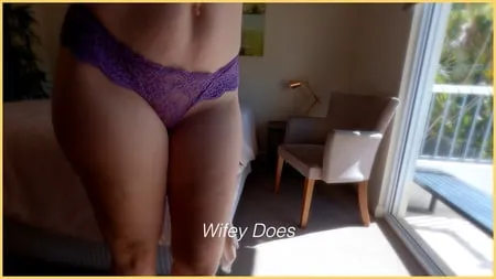 wifey tries on different panties for your enjoyment         