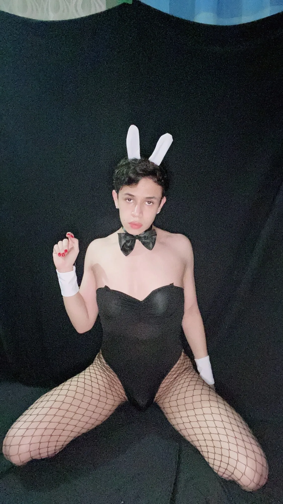 Femboy bunny in fishnets #5