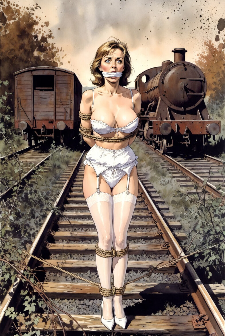 Pixwhores Experimental Enhanced: Stockings in the Railyard 1 #36