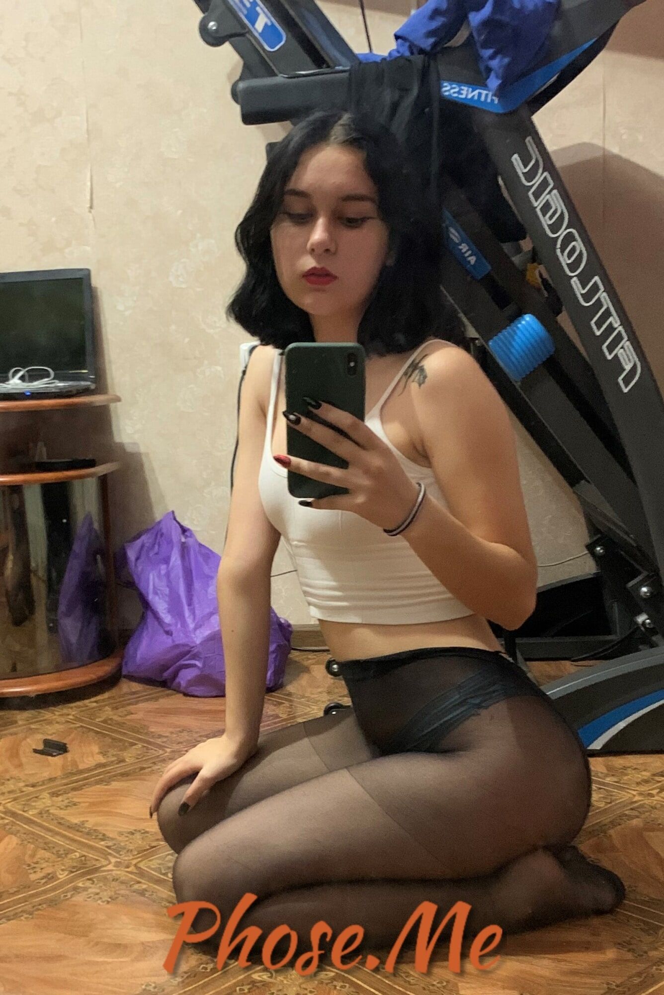 Sexy Selfies In Black Pantyhose #5