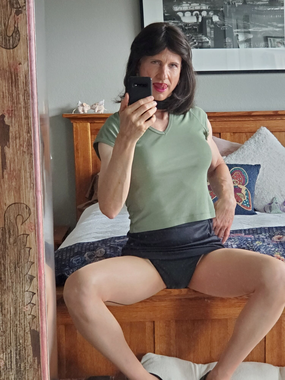 Black mini skirt #35
