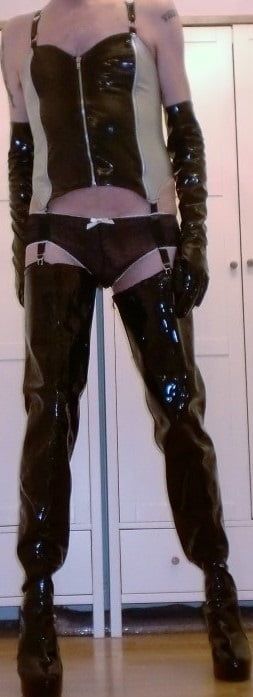 More pictures of a PVC crossdresser #4