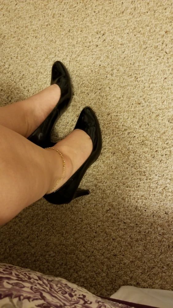 Playing in my shoe closet pretty feet heels flats milf  wife #44