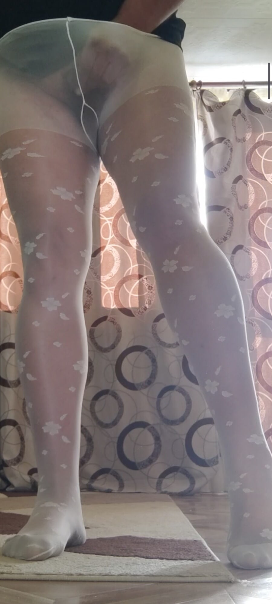 White patterned pantyhose are so sexy  #21