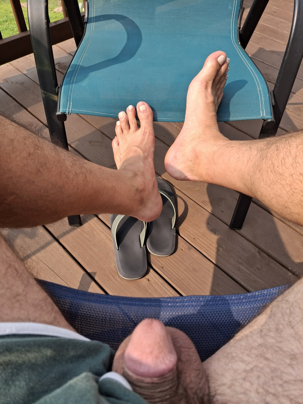 Showing off my hairy legs and little dick #7