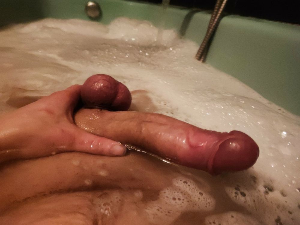 Me in the tub with Tied Balls #2