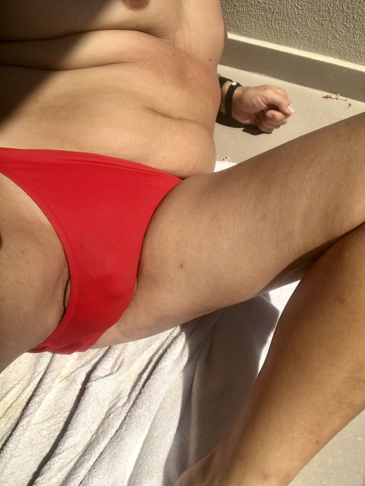 Red Bikini and tan lines #53