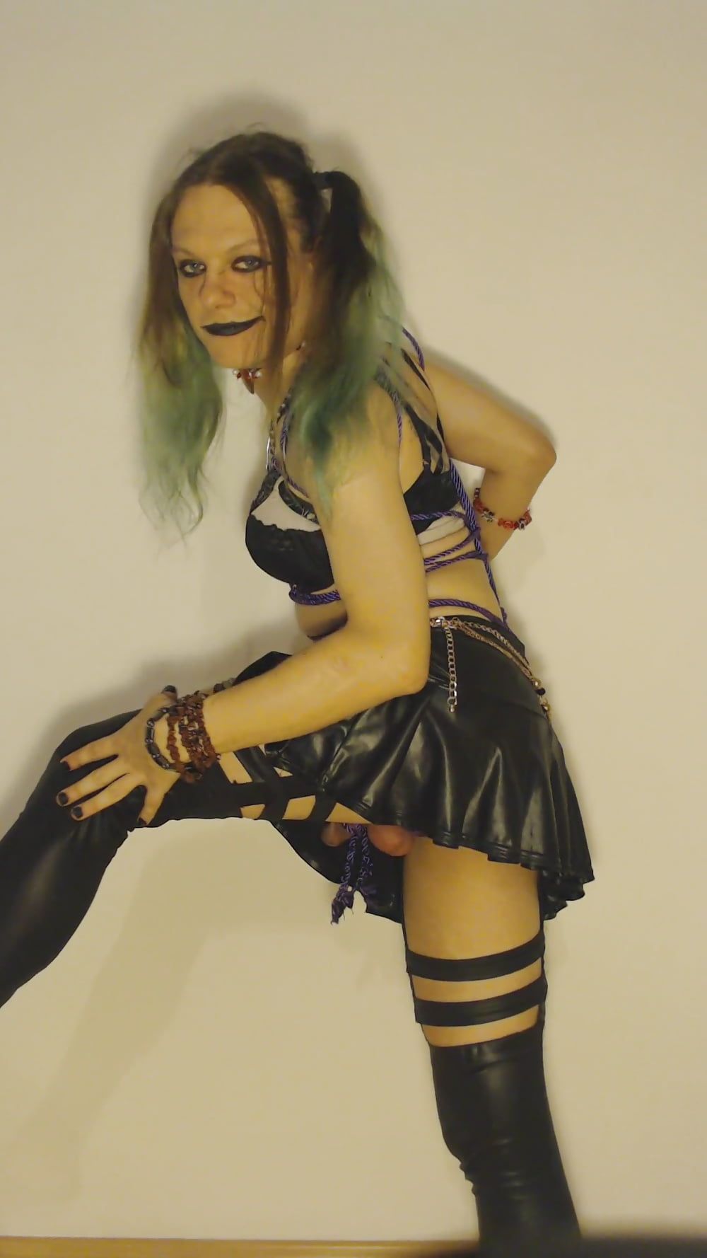 Bondage Chastity Green Cyber Goth Brandynette #6