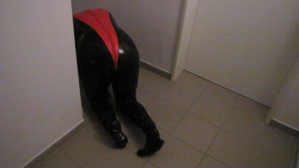 Petplay in latex suit ... #13