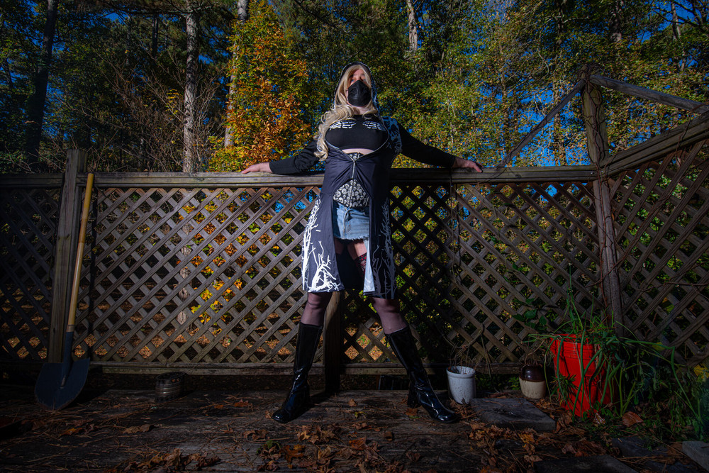 Jon Scarecrow short skirt corset photoshoot #3