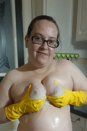 nude messy rubber gloves         