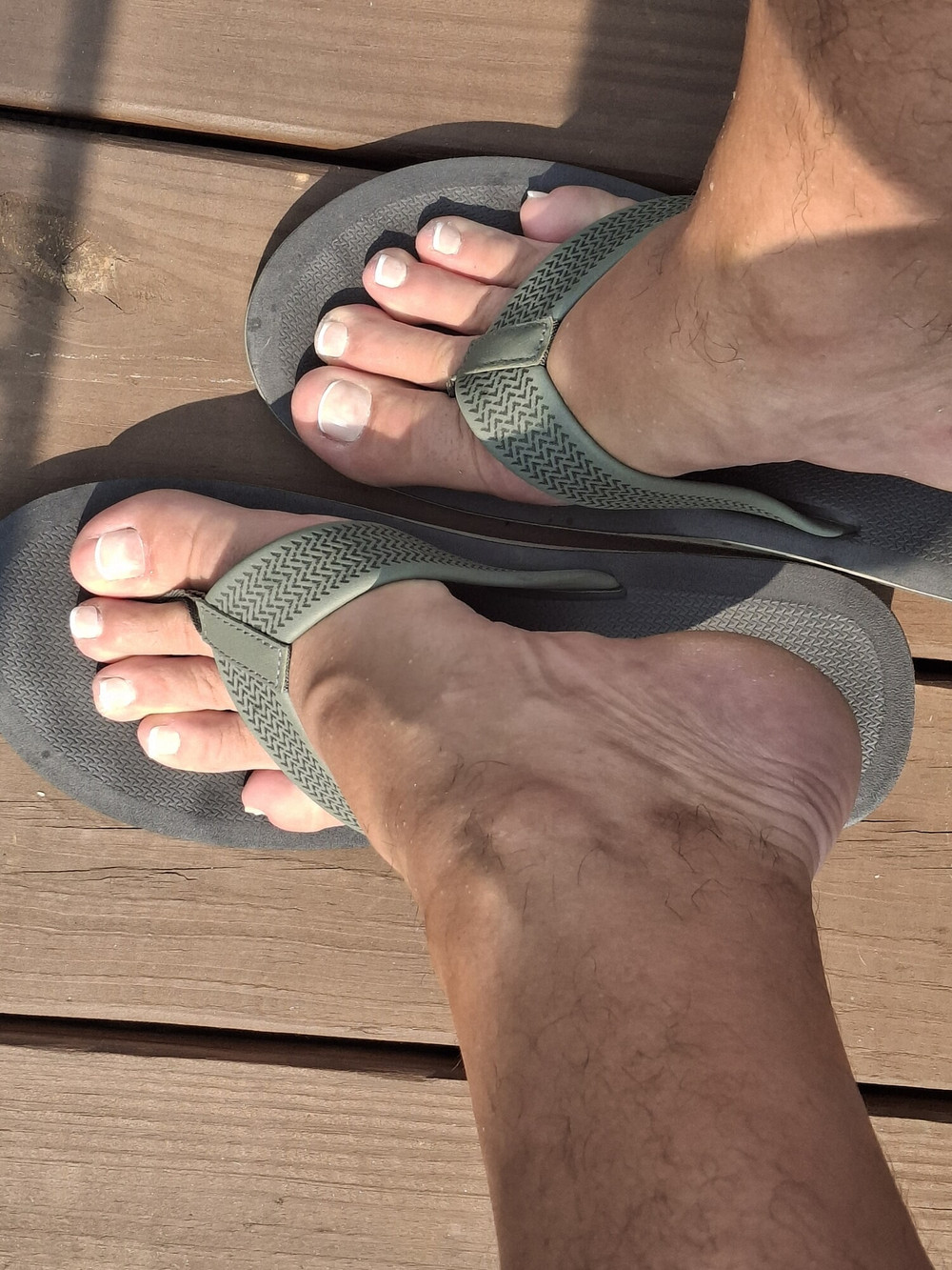 Flip flop feet and French pedicure #10