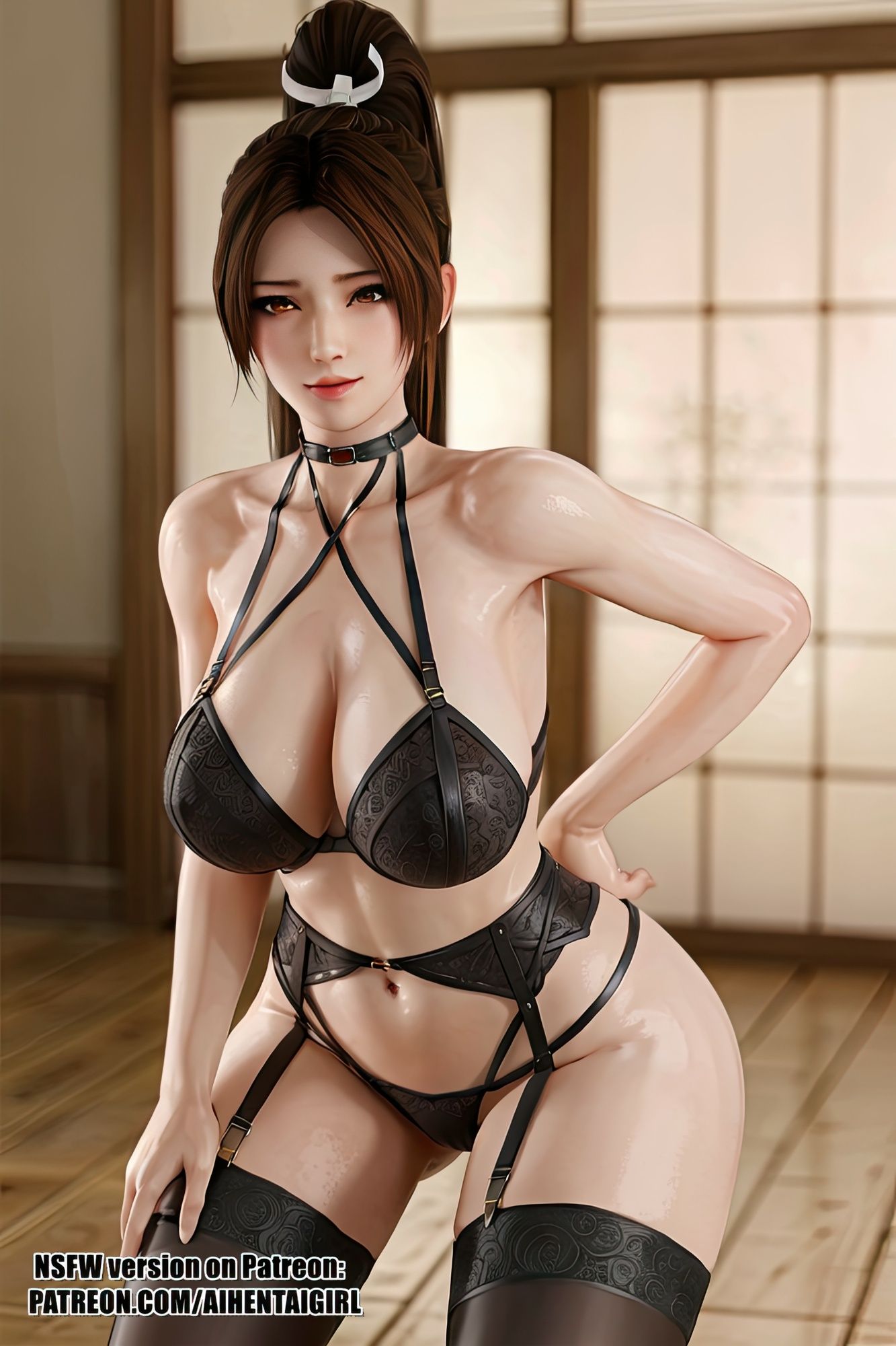 Mai Shiranui Sexy Lingerie Office Lady #14