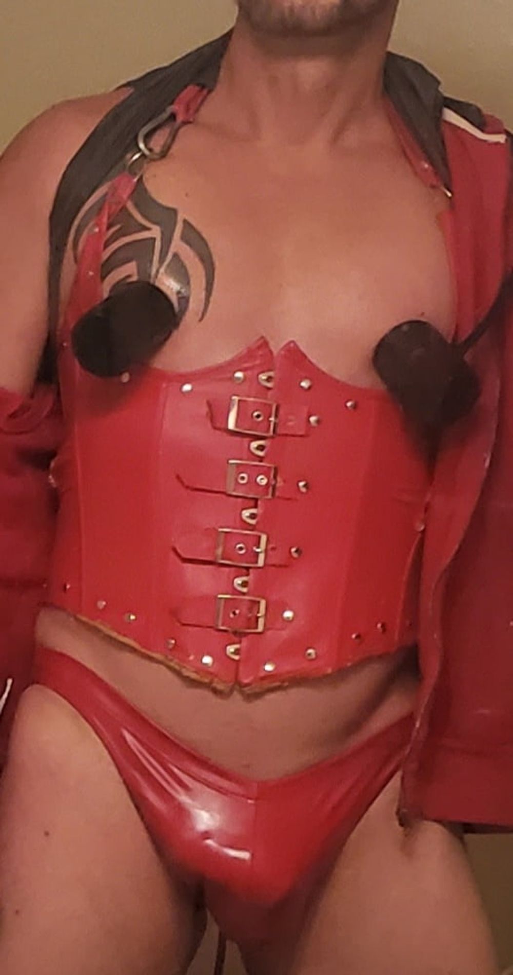 Red corset &amp; gloves #6