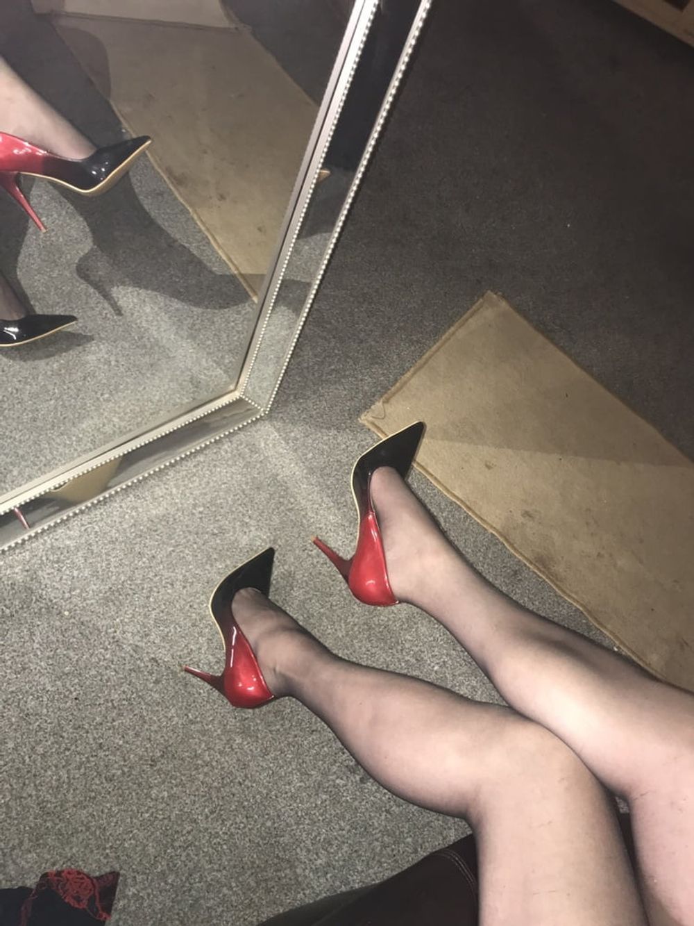 Heels nylons cock #7