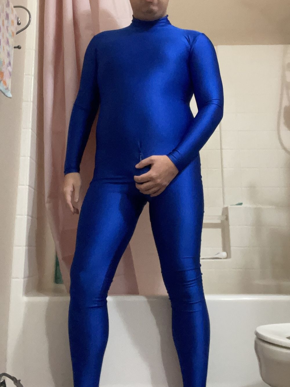 Blue Lycra Spandex Suit  #4