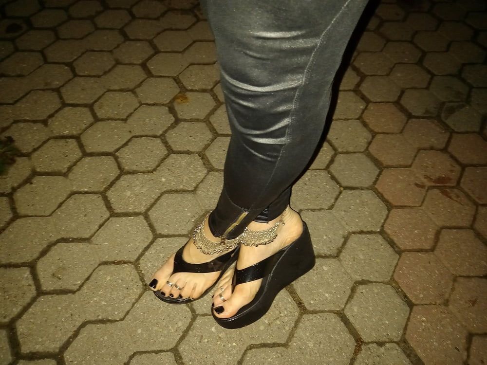 sexy feet and latex flip flops #17