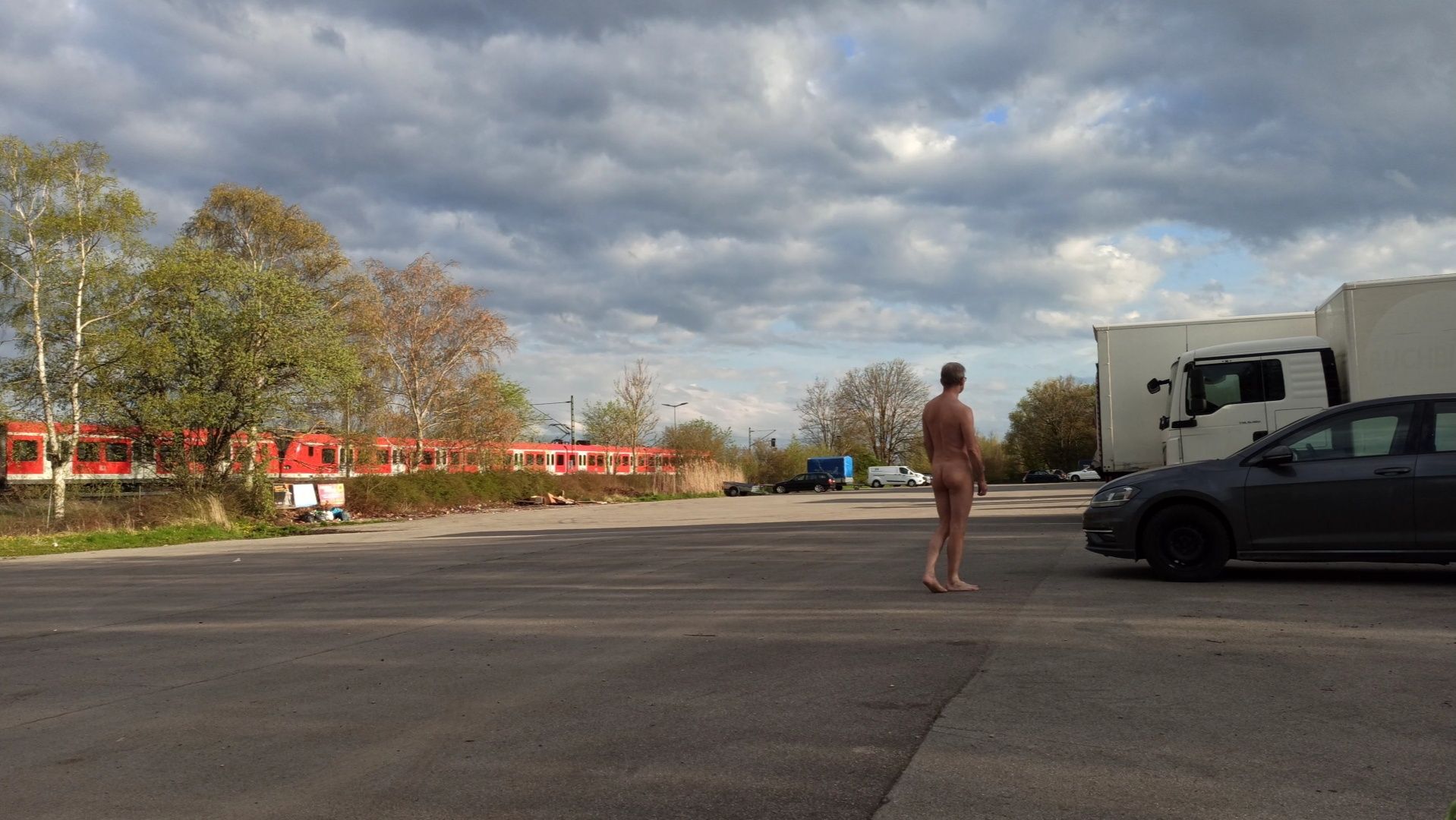 Naked at the parking space  #8
