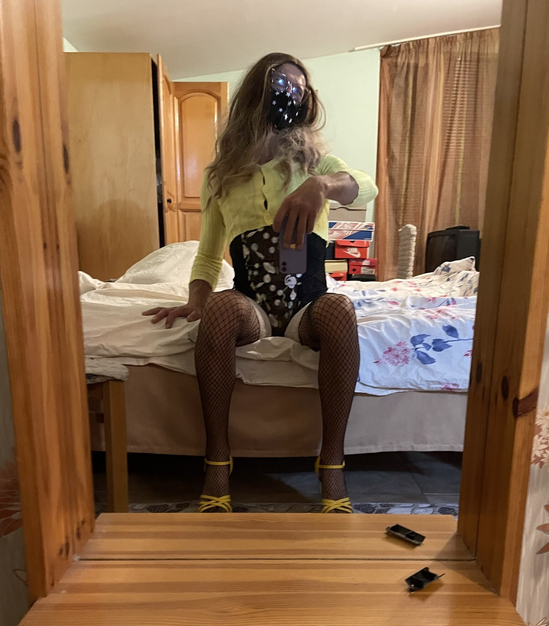 Mature Sissy in Yellow #9