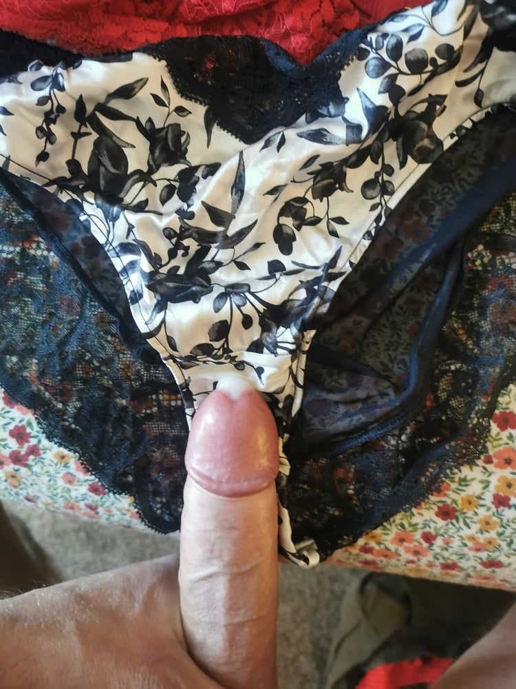 Cum on satin panties  #9