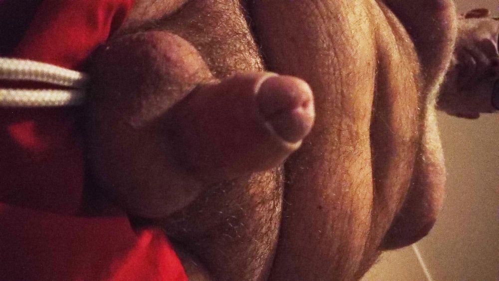 I show my little cock #7