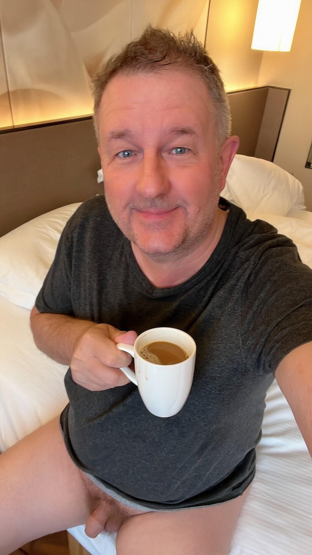 Cool chubby naked  daddy has coffee time #7